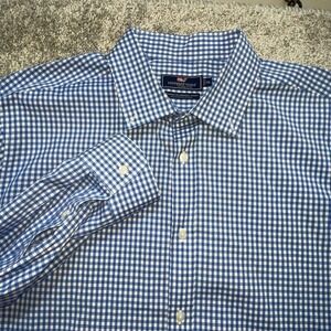 Vineyard Vines Classic Fit Murray Button-Down Shirt Men's XXL Long Sleeve Blue